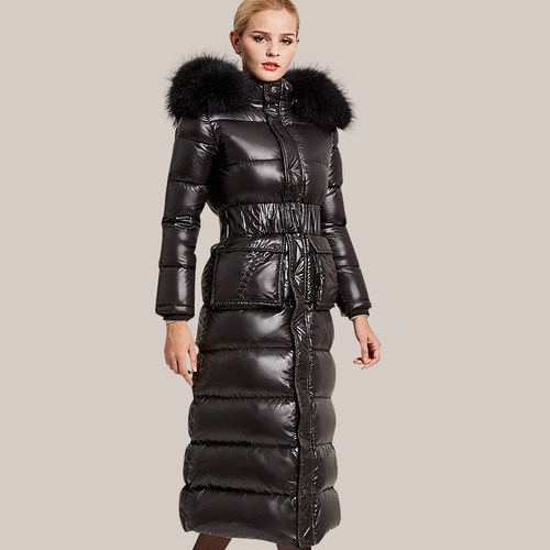 超厚超长羽绒服女过膝到脚踝修身