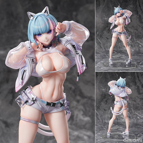 日本代购正版 Bibi Buttons 1/6 近未来猫又 T-TRACK原画手办特典