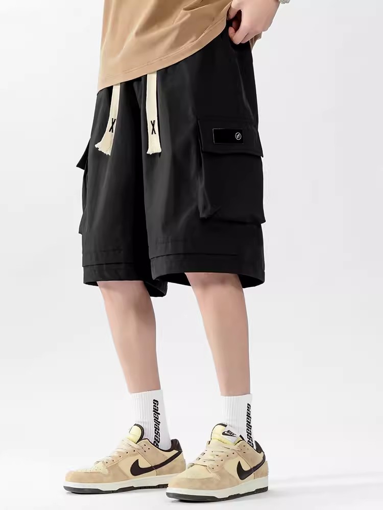 特大码工装五分裤男装夏季5冰丝短裤衩潮流胖子肥佬休闲宽松300斤