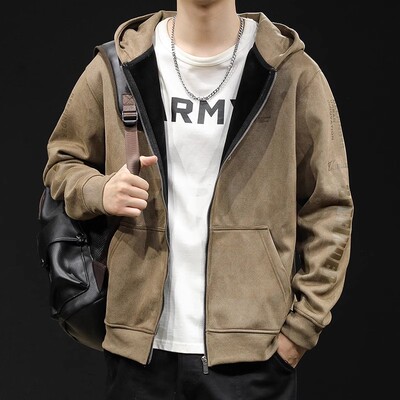 男士开衫秋季拉链大码卫衣春款