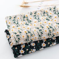 重工刺繡小雛菊立體繡花加厚棉麻桌布窗簾布料手工包包DIY裙