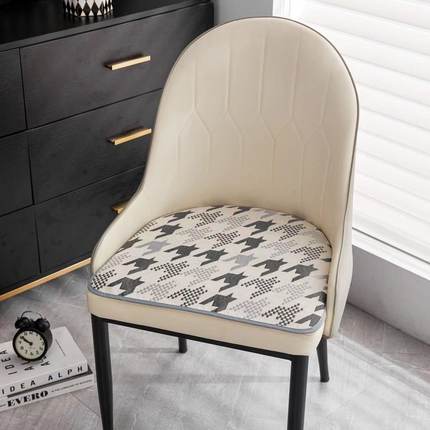 餐桌坐垫椅子垫可机洗马蹄形梯形大号u型薄四季通用防滑小号灰色