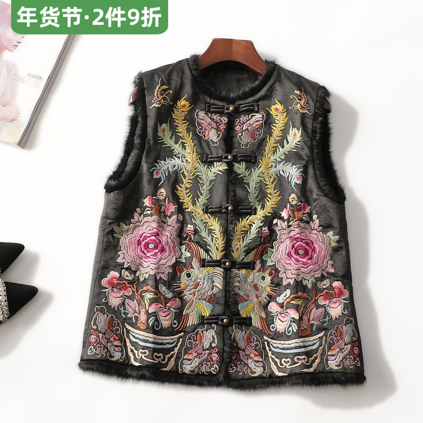 247774 冬中长款单排扣无袖马夹,女装/女士精品,马夹,淘宝优惠券,粉丝福利购,淘宝优惠卷