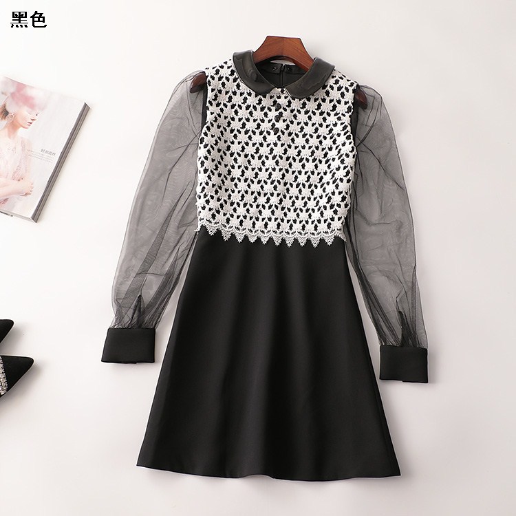 牛货醋酸精致秋季连衣裙