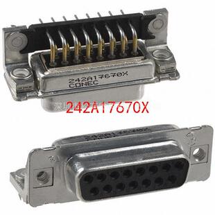 242A17670X [D-Sub Connector Receptacle, Female Sockets 15 Po
