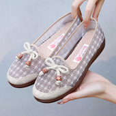 老北京布鞋 女网鞋 镂空中老年人女鞋 夏季 透气网面软底一脚蹬妈妈鞋