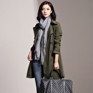 清仓 风衣外套女士百搭双排扣特价 春秋韩国宽松显瘦韩版 休闲中长款