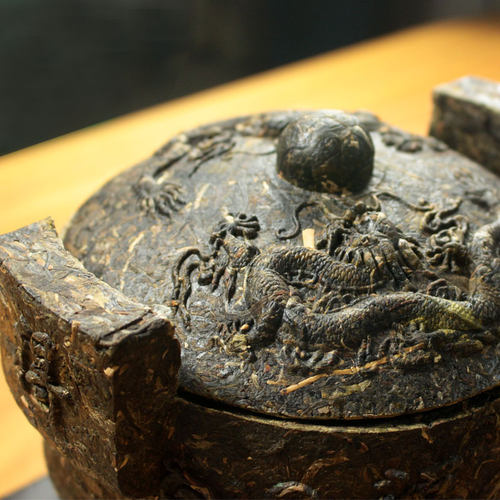 中式普洱工艺茶鼎摆件创意茶雕办公室桌面酒柜装饰品商务开业礼品