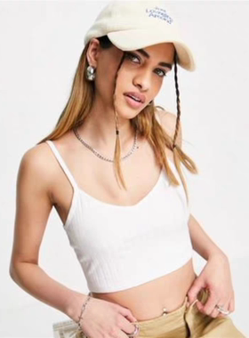 KISSGYM cotton家 女士螺纹弹力吊带衫