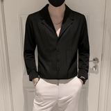 2025秋天设计感西装领衬衣潮男长袖衬衫M-4XLA02-P55，男装西服套装，电商B372