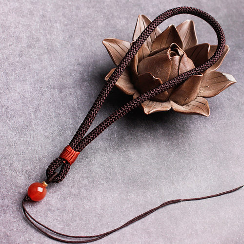 diy红玛瑙圆珠玉石蜜蜡手把件