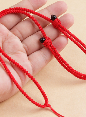 简约菠萝素绳项链绳蜜蜡翡翠玉佩黄金挂脖吊坠挂绳男女款挂件绳子