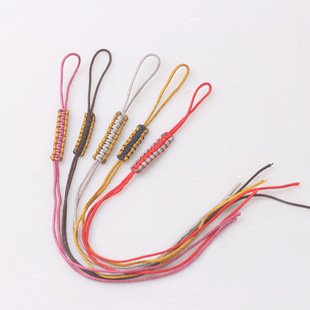 拼色平结拉环72号0.8mm玉线编织线圈隔珠调节扣拉圈吊牌吊坠尾线