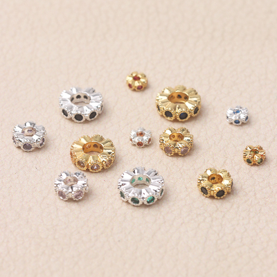 4mm镀金色合金隔片手串隔珠批发