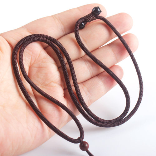 diy吊坠挂绳手工编织翡翠木珠