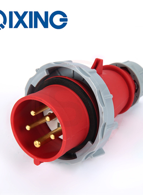 三相五线16A工业插头TYP:QX288防水工业插头公母对接插头380VIP67