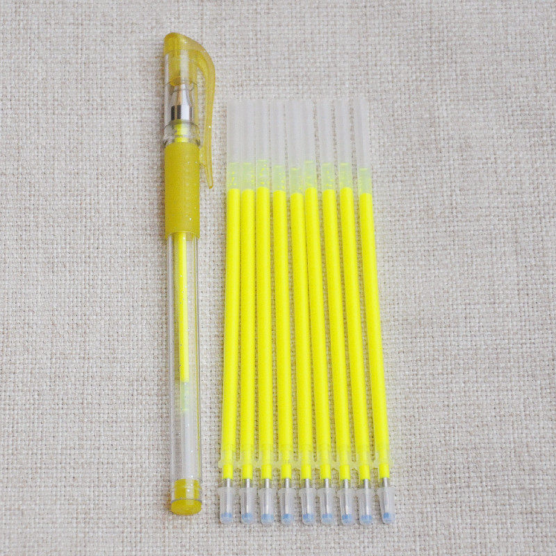 荧光系列中性笔作标记玫红绿色紫色蓝色橙色 复印不出的荧光黄色