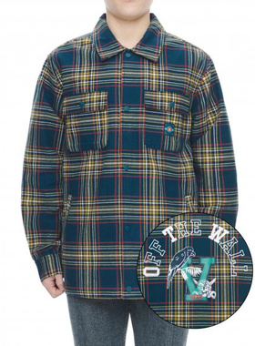 首尔的米家VANS 男款AP OWN GENRE绿色格子运动休闲长袖衬衫夹克