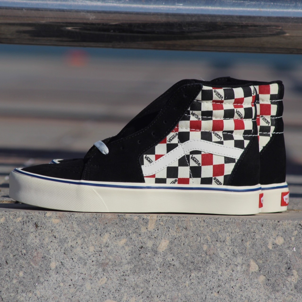 首尔的米家VANS 女鞋SK8 HI鹿晗同款翻皮超轻底休闲滑板鞋运动鞋