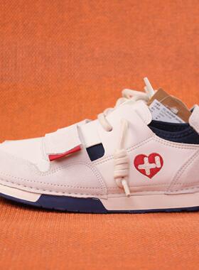 首尔的米家OTZShoes 女鞋3300经典白蓝红皮革魔术贴休闲鞋渔夫鞋