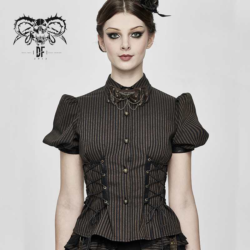 Devil Fashion女装 复古欧洲中世纪维多利亚时代蒸汽朋克衬衫