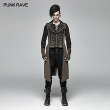 促小破PUNK 蒸汽朋克长马甲Steampunk赏金猎人战士摇滚外套 RAVE