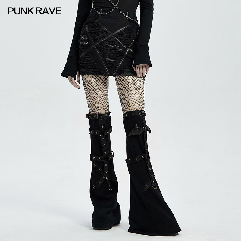 *小破亚文化 punk rave pr朋克状态女装 复古街头goth颓废女半裙