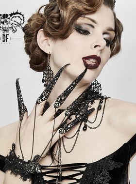 *Devil Fashion 配饰品 哥特风暗黑系吸血鬼女王手指套 护指甲套