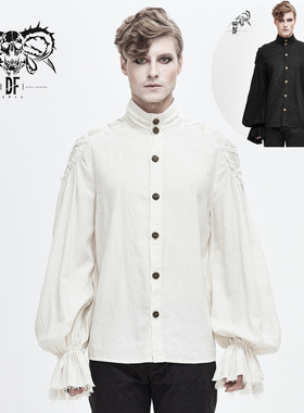 devil fashion恶魔时尚男装 复古维多利亚时代绅士英式暗纹衬衫