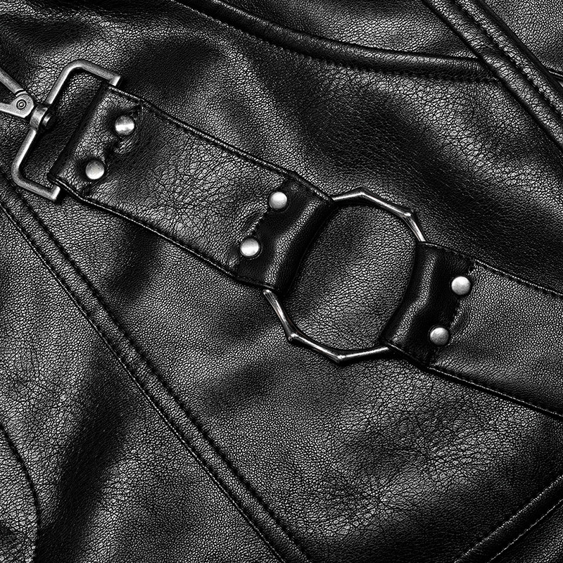 작은 깨진 하위 문화 PUNK RAVE PR 펑크 상태 오리지널 남성 록 바이커 파티 데일리 가죽 바지