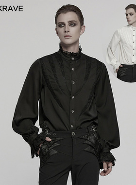 小破亚文化 PUNK RAEV pr朋克状态男装 维多利亚哥特利齿分割衬衫