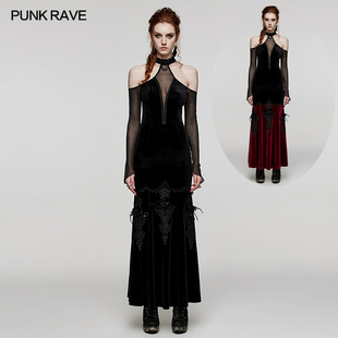 小破亚文化 RAVE pr朋克状态女装 复古GOTH华丽连衣裙礼服 PUNK