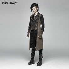 小破PUNK 蒸汽朋克长马甲Steampunk赏金猎人战士摇滚外套 RAVE