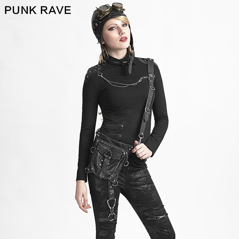小破亚文化 PUNK RAVE 骨灰系列蒸汽朋克 配饰 腰包 机车摇滚
