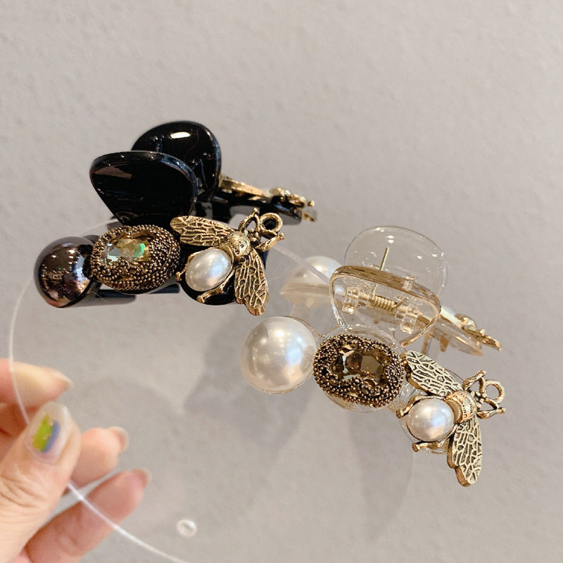 轻奢网红复古少女刘海优雅发夹