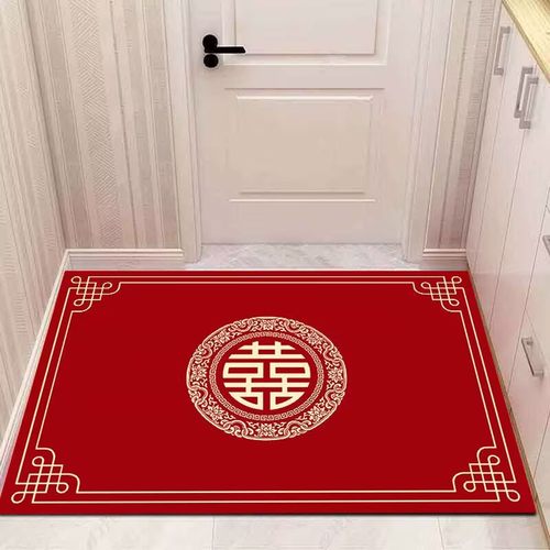 结婚红色喜庆喜字防滑垫