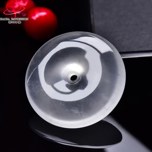 豪8印象翡王妃F25009F204非洲翠平安扣吊坠天然极光白平安环挂件