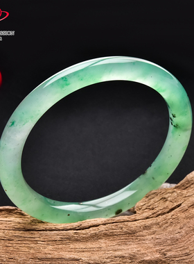 豪8印象翡王妃F125005F137非洲翠手镯圈口53.9mm冰种绿飘花玉手镯