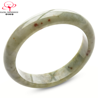 豪8印象P26005P613翡翠手镯圈口57.2mm天然冰糯种黄翡带洒金玉镯