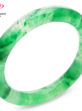 豪8印象·翡王妃F1825180F106非洲翠手镯圈口55.0mm飘花圆条玉镯