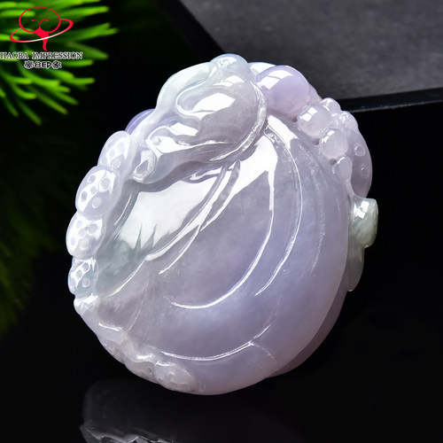 豪8印象手镯之家G26036G244翡翠福袋吊坠冰糯种淡绿淡紫钱袋挂件