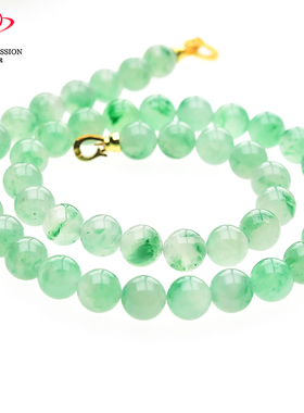 豪8印象·翡王妃F25036F156天然非洲翠项链冰种满绿a货玉石佛珠