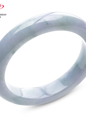 豪8印象P26048P245翡翠手镯圈口53.8mm天然缅甸淡紫飘绿花玉镯