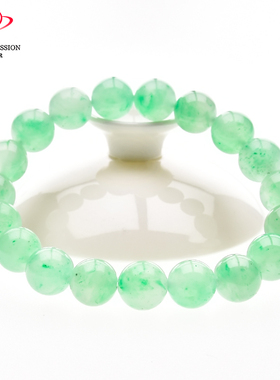 豪8印象.翡王妃F25009F408天然非洲翠手链珠串冰种绿飘花玉石珠宝