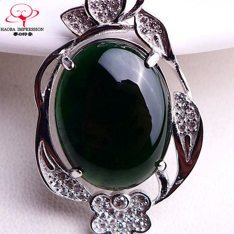 豪8印象L26022L647翡翠吊坠天然冰糯种墨翠镶925银蛋面水滴玉挂件,珠宝/钻石/翡翠,颈饰,淘宝优惠券,粉丝福利购,淘宝优惠卷