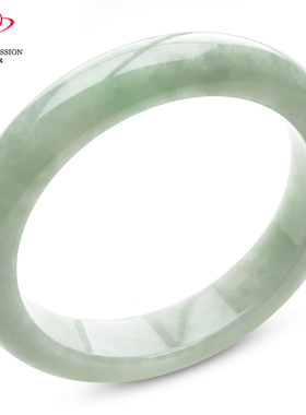 豪8印象P26048P266翡翠手镯圈口54.3mm冰糯种淡绿天然缅甸玉镯