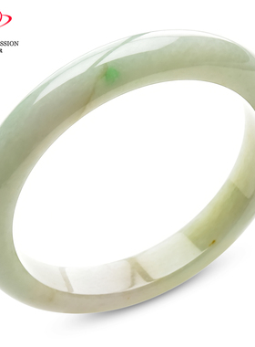 豪8印象手镯之家S325028Y310翡翠手镯圈口58.6mm天然淡绿玉手镯