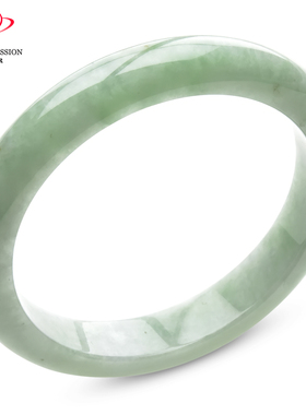 豪8印象P26048P265翡翠手镯圈口58.6mm冰糯种淡绿天然缅甸玉镯