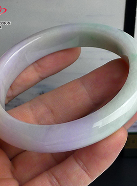 豪8印象手镯之家Z26100Z217翡翠手镯圈口58.0mm天然春彩缅甸玉镯