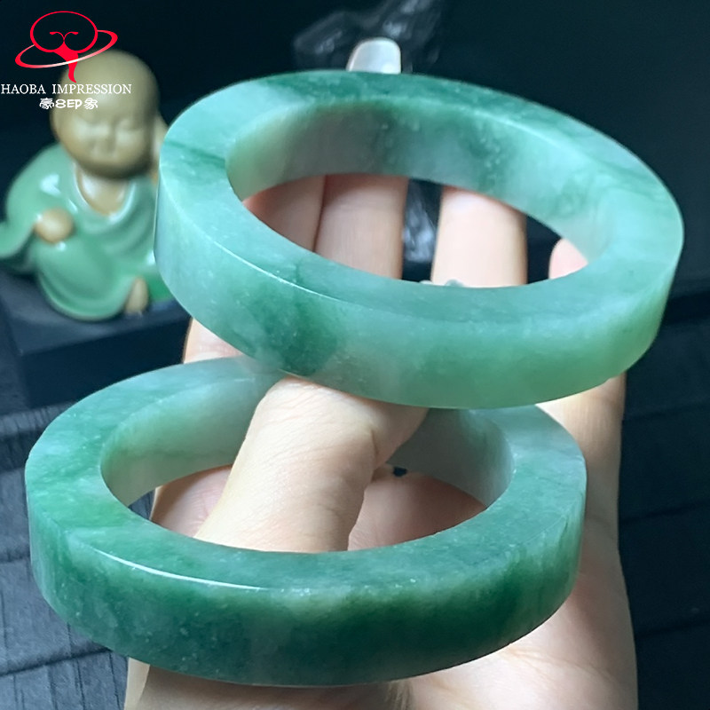 豪8印象珠宝翡翠手镯之家XX085缅甸玉石镯胚0-63私人定制带证书